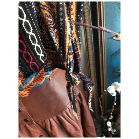 Free People Paisley tapestry 70s long sleeve top - Picture 5 of 8